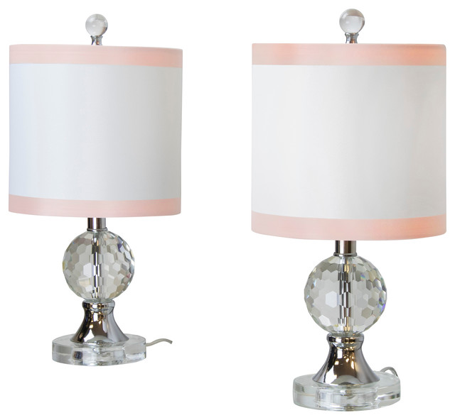 pink crystal table lamp