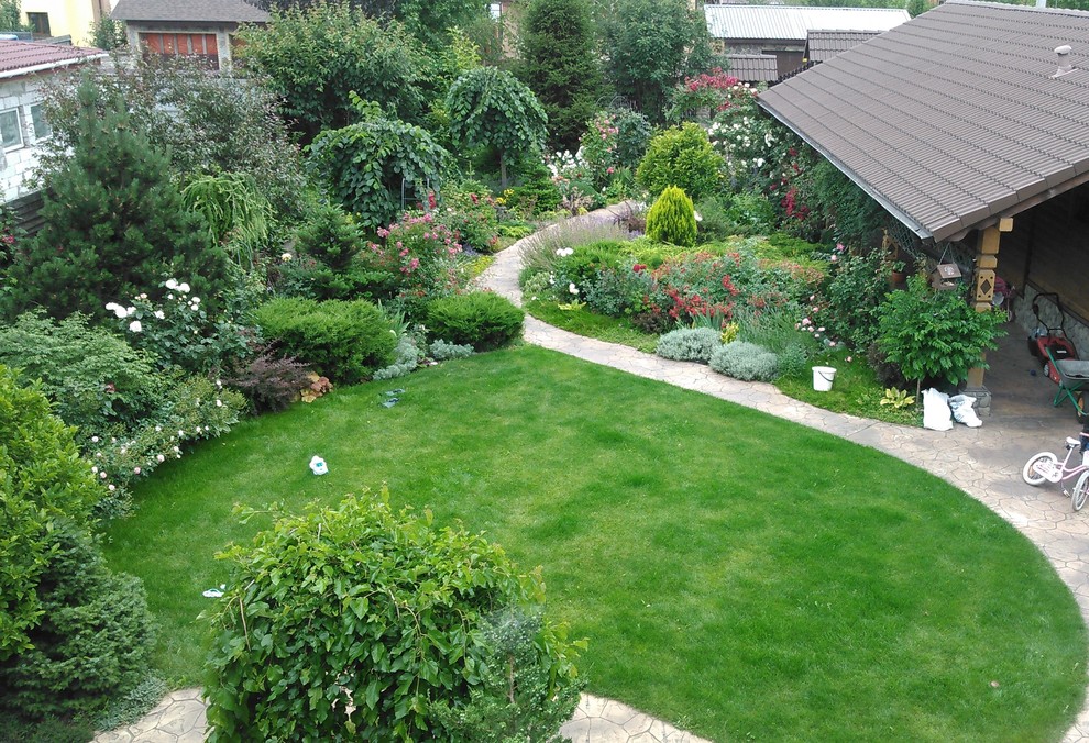 Ландшафт в пейзажном стиле с плавательным прудом 12 соток