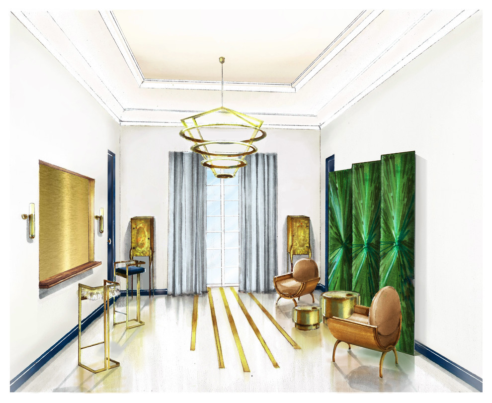 Эскизирование проекта, совместно с Ольгой Каминской