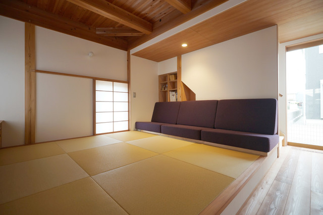 西ヶ崎の家 asiatisch-wohnzimmer