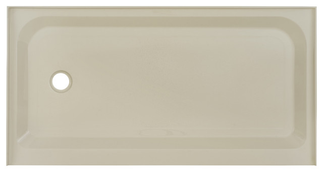 Voltaire 60x32 Single-Threshold, Left-Hand Drain, Shower Base, Biscuit