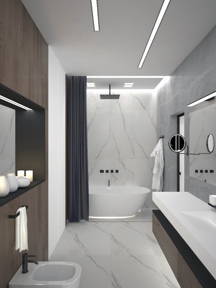 Просторная ванная комната