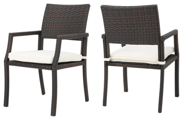 Gdf Studio Edene Outdoor Wicker Dining Chairs With Cushions Set Of 2 Gdf Studio Edene Outdoor Wicker Dining Chairs With Cushions Set Of 2