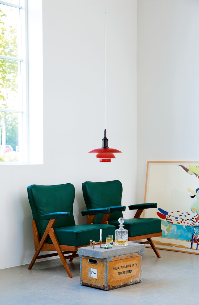 Design ideas for a scandinavian living room in Miami.