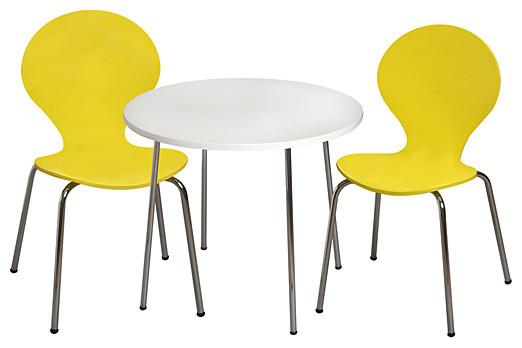 Yellow Modern Table & Chair Children's Set