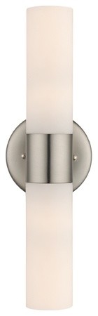 Satin Nickel Bathroom Light - Vertical or Horizontal Mounting