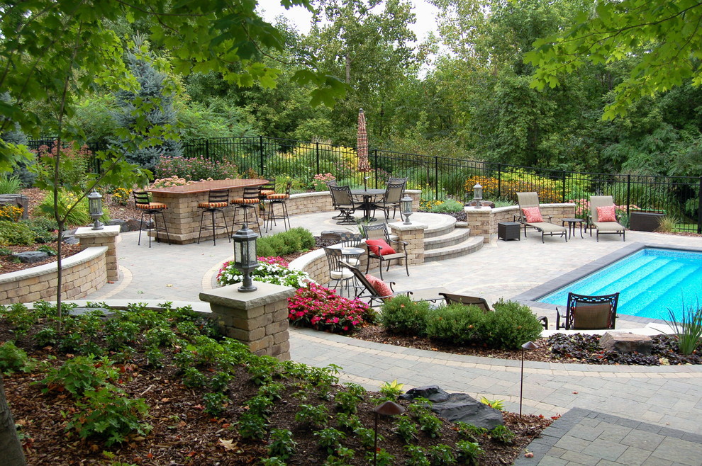 Terraced pool project - Traditional - Patio - Minneapolis ...