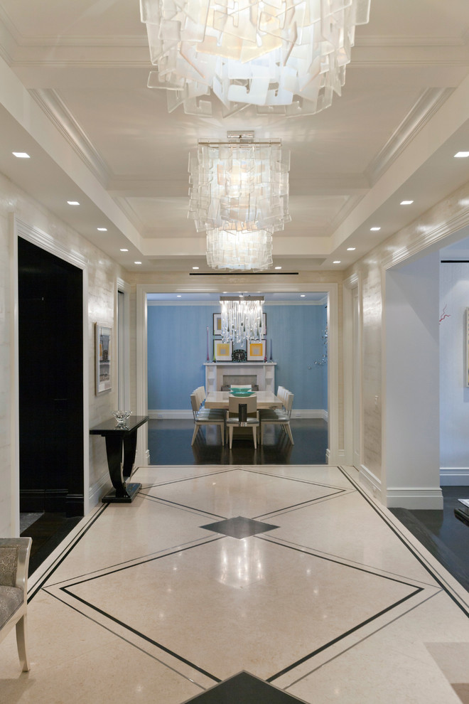 This is an example of a contemporary hallway in New York.