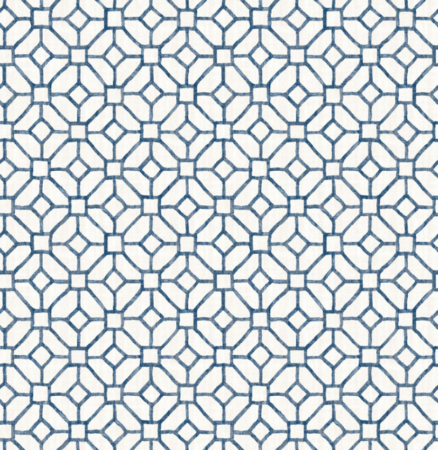 Gigi Navy Geometric Wallpaper Bolt