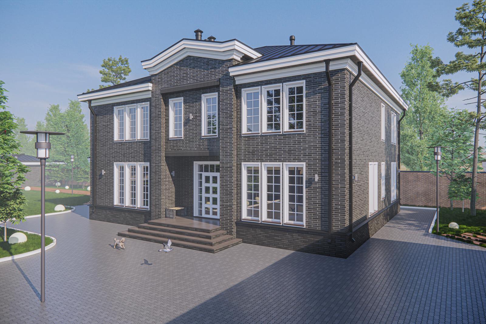 Жилой дом с гаражным комплексом