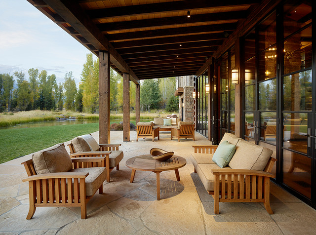 Owl Ditch Ranch rustikal-veranda