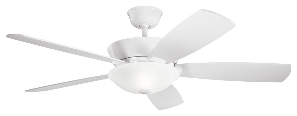 Skye LED Ceiling Fan, White, 54"
