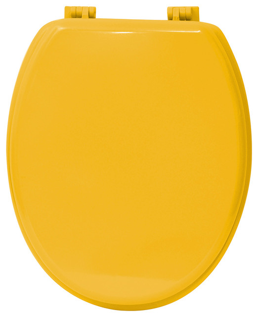 Oval Elongated Toilet Seat Solid Color Wood, Contemporary Toilet