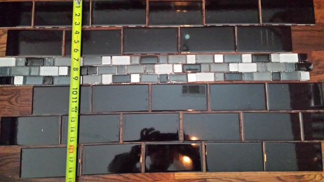 Backsplash work - layout 
