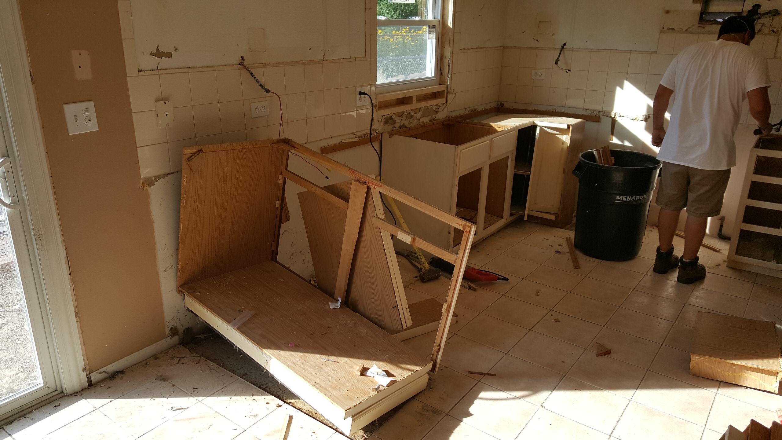 Existing kitchen during demo