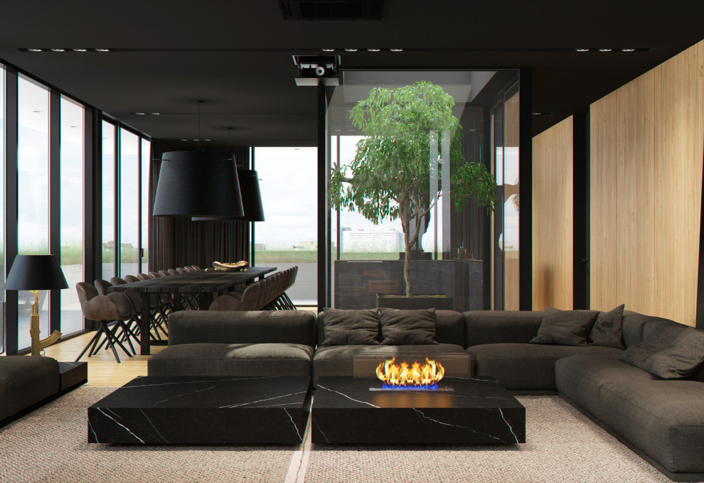 Лаунж зона на крыше офиса