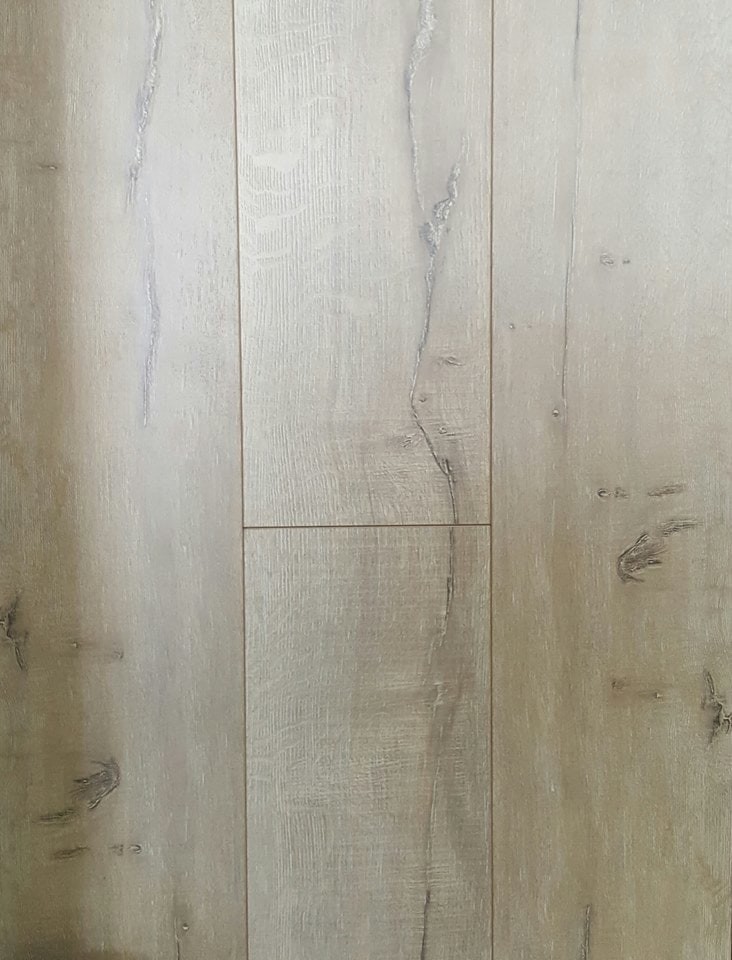 Foggy Gray Laminate Flooring With Wax Coating, 20.39 Sq. ft