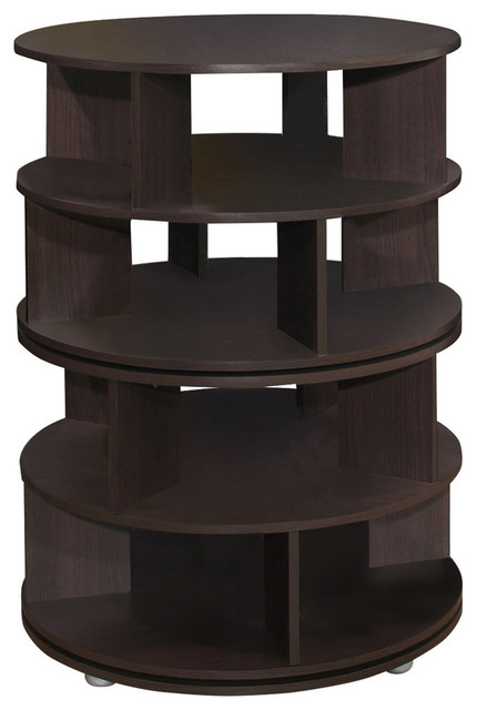 Furinno Wood Revolving 4 Tier Shoe Rack Carousel Storage Transitional Shoe Storage By Pilaster Designs