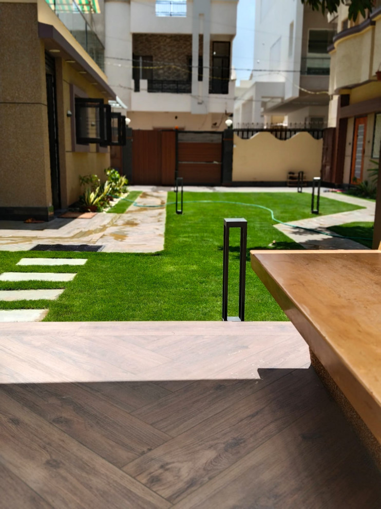 This is an example of an Indian garden in Ahmedabad.