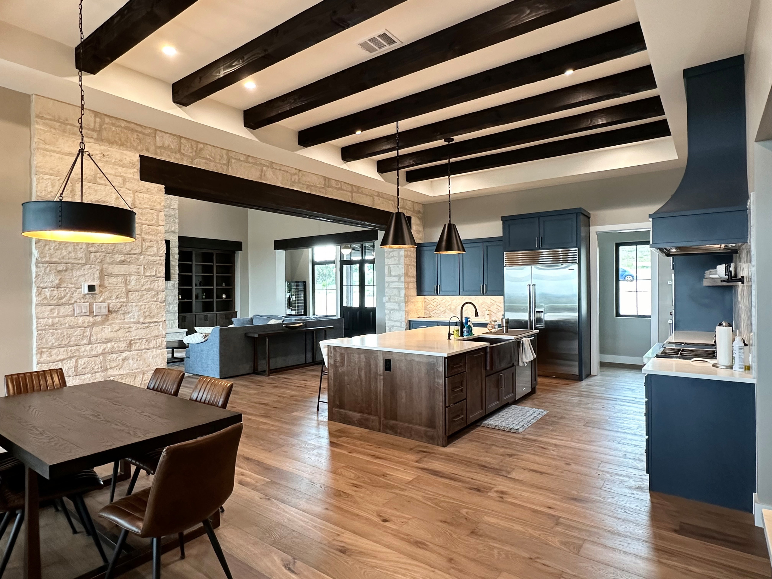 Trendy dining room photo in Austin