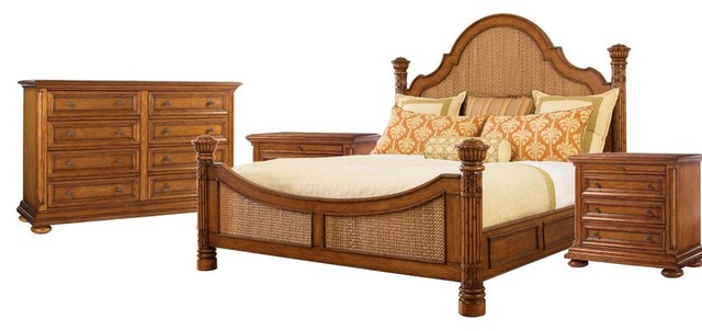 Tommy Bahama Home Island Estate Round Hill 4 Piece Bedroom Set 1 California Kin