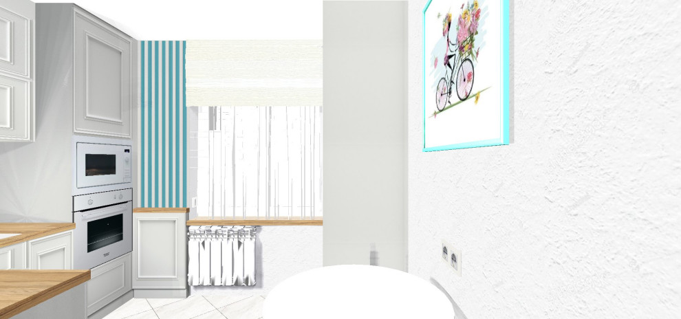 Маленькая кухня с нотками Прованса