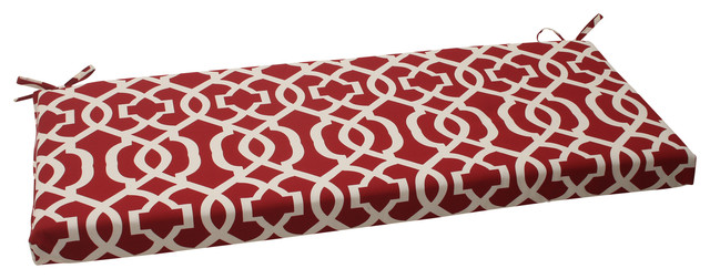 New Geo Red Bench Cushion Contemporary Seat Cushions By