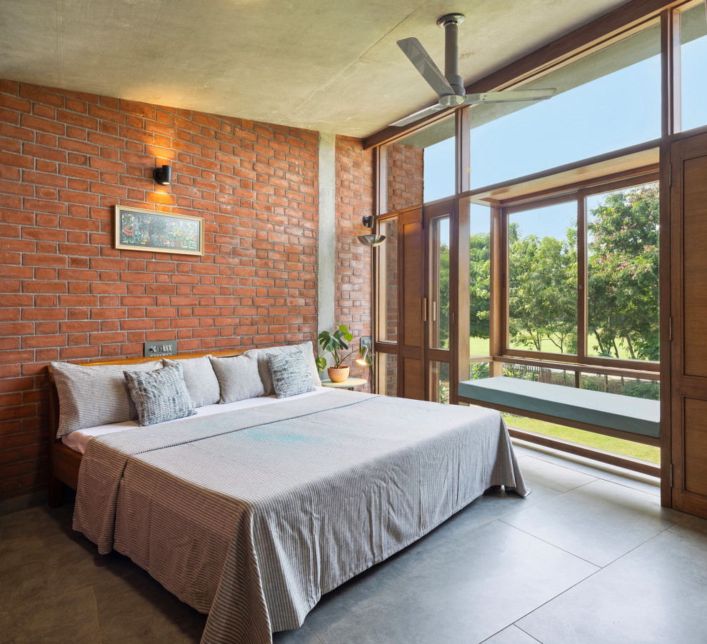Inspiration for a contemporary bedroom in Ahmedabad.