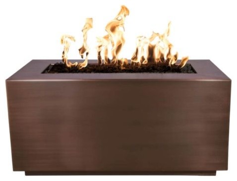 Pismo 84 X24 Patina Copper Fire Pit With Electronic Ignition