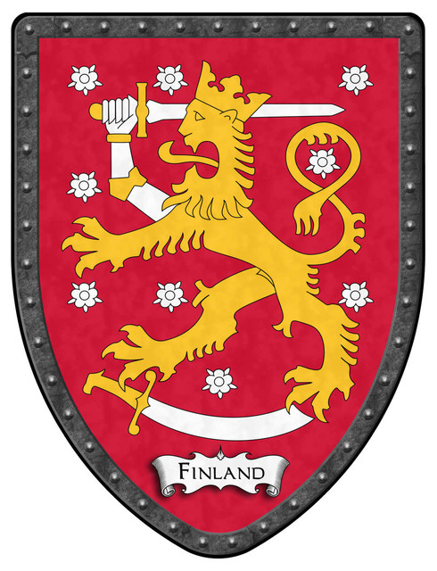 Finland Royal Coat Of Arms Country Display Shield Finnish