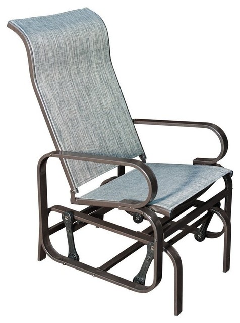 Sunlife Outdoor Garden Rocking Chair Steel Frame Patio Rocker