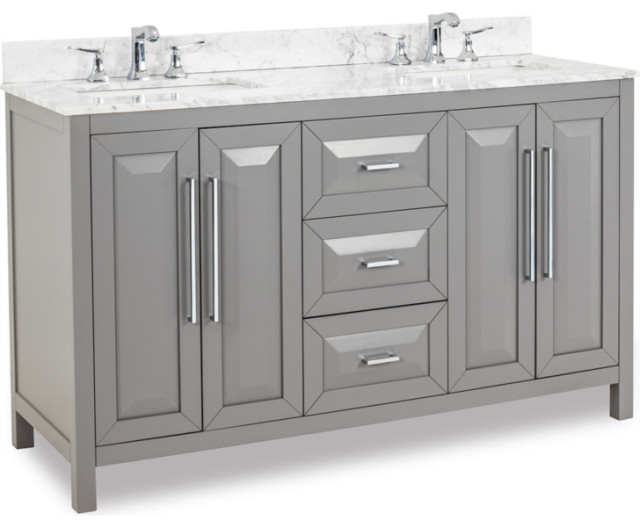 Hardware Resources Transitional Bathroom Vanity by in Grey in Greys