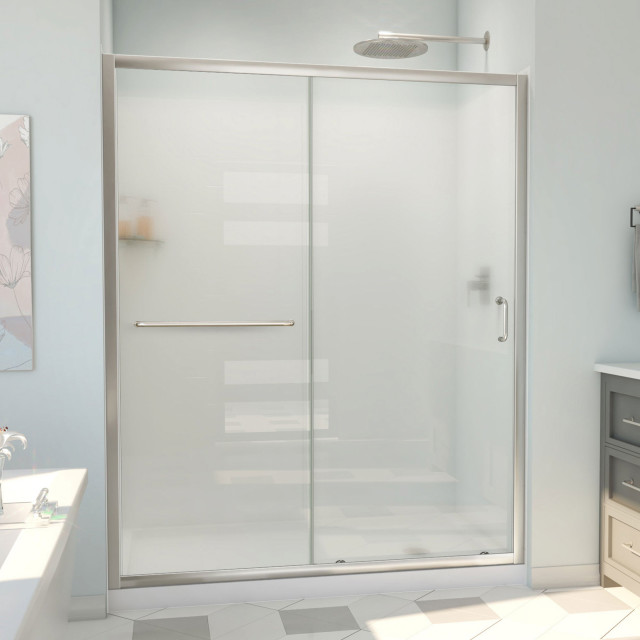 DreamLine D2096030XFR0004 InfinityZ 30x60" Sliding Shower Door, Base