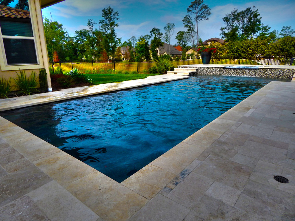 Inspiration for a transitional pool remodel in Houston