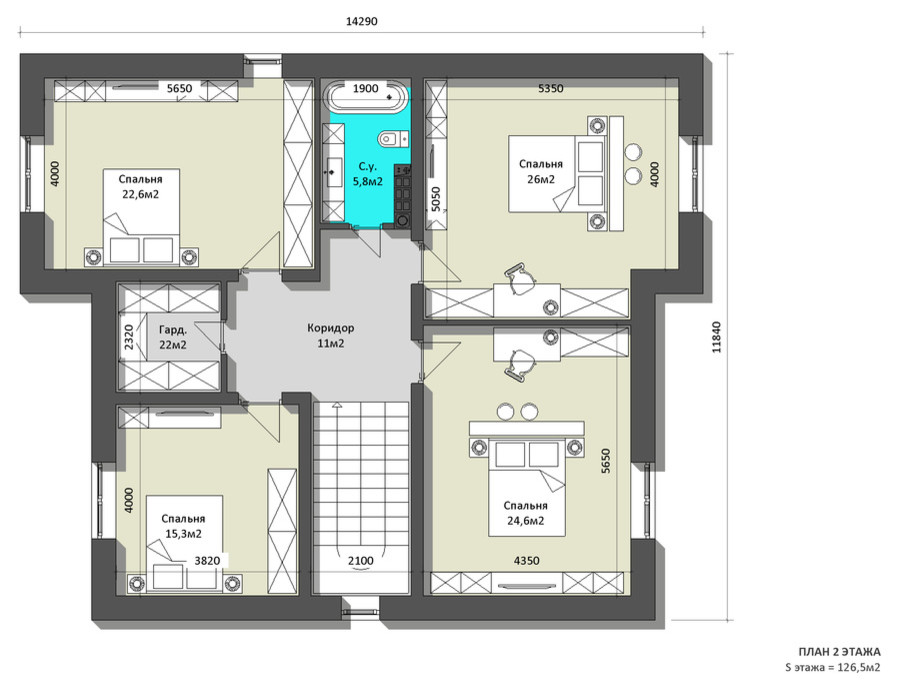 План 2 этажа