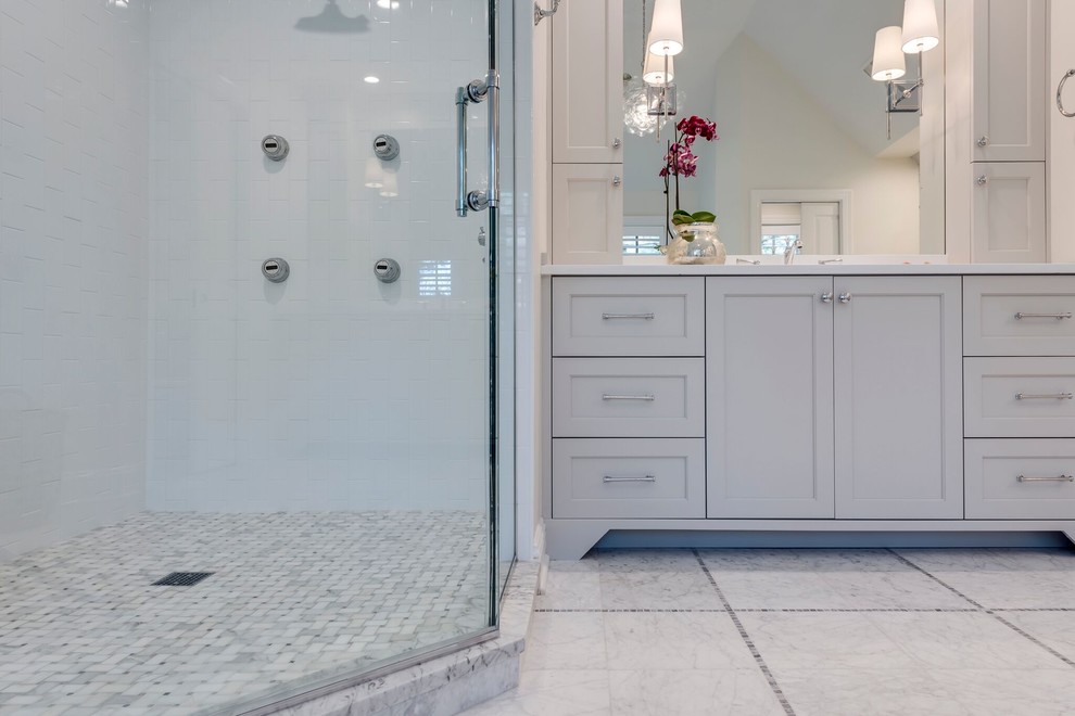 Hinsdale transitional master bath Bathroom Chicago by Plain