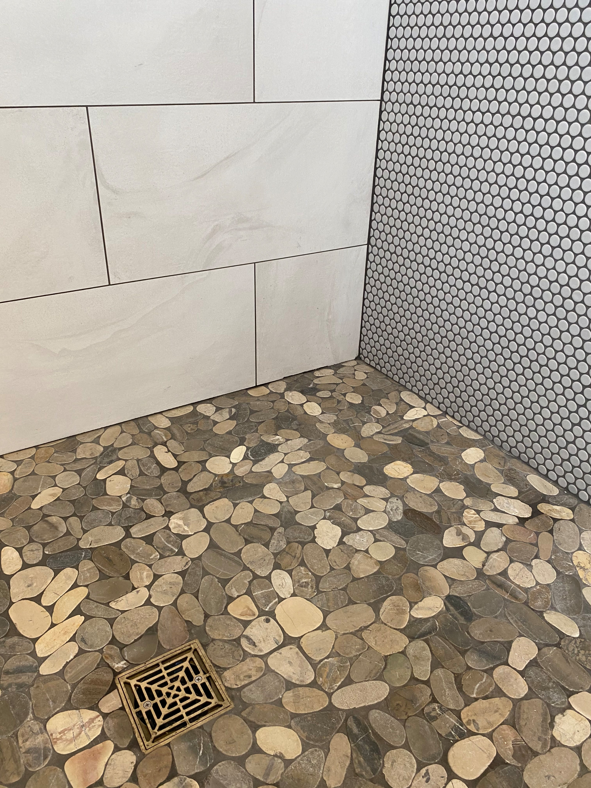 Custom tiled master shower