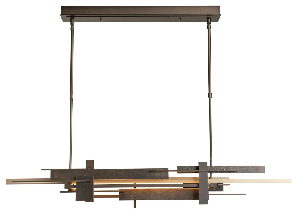 Hubbardton Forge 139721-1079 Planar LED Pendant with Accent in Dark Smoke