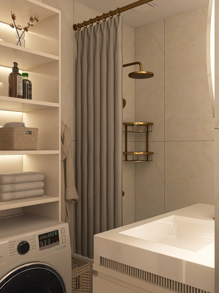 Ванна в светлых тонах