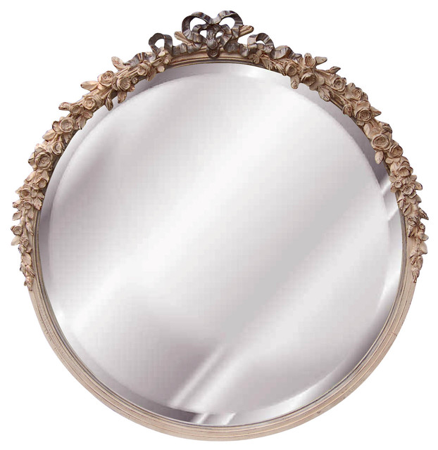 Round Rose Mirror Cream Victorian Wall Mirrors By Hickory Round Rose Mirror Cream