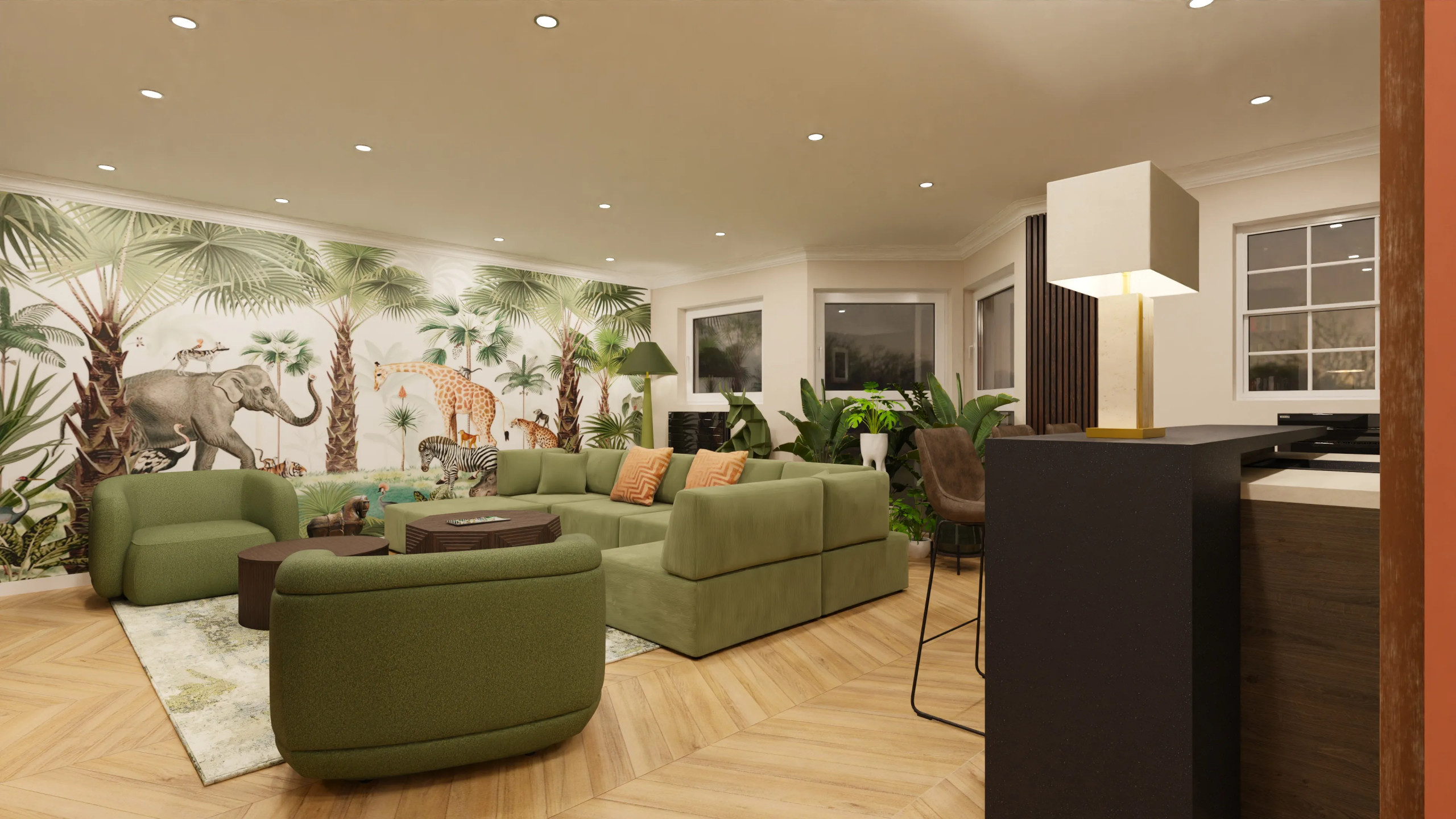 Rénovation complète, réunification de plusieurs appartements d'un petit immeuble