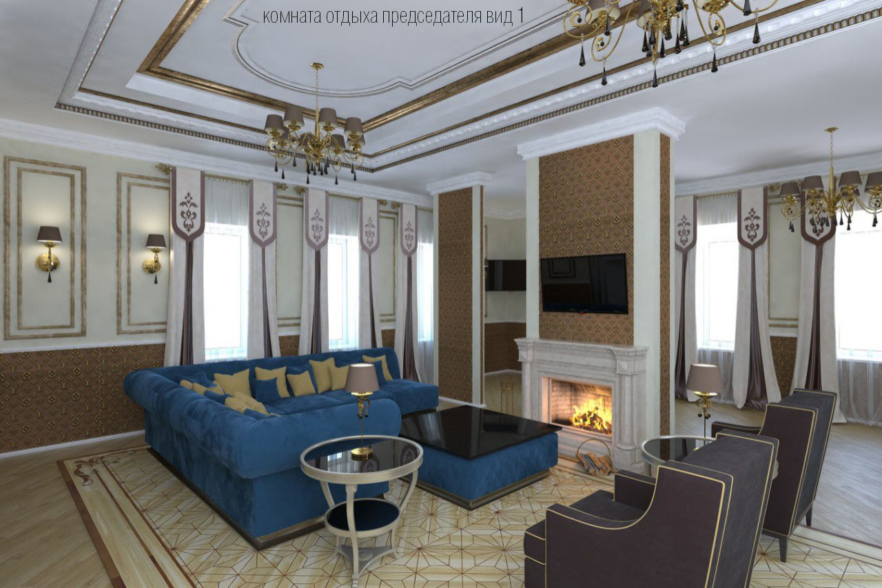 гостиная в  классическом стиле