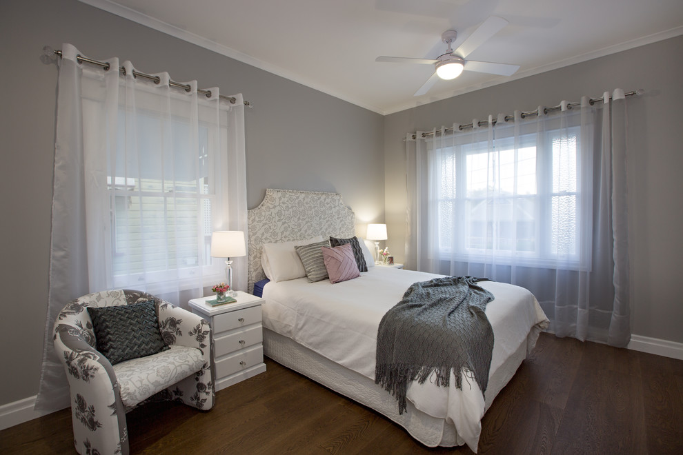 Transitional bedroom in Brisbane.