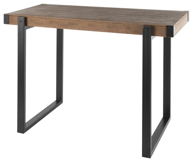 Industrial Counter Height Dining/Bar Table Metal and Wood