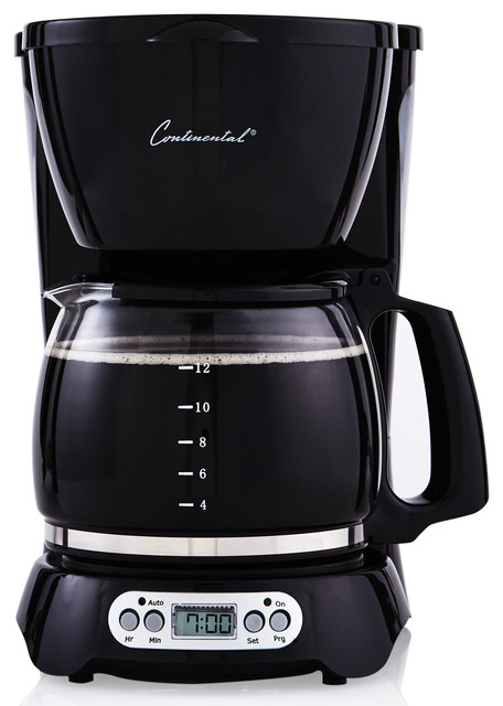 Digital Coffee Maker, 12-Cup Capacity, Black
