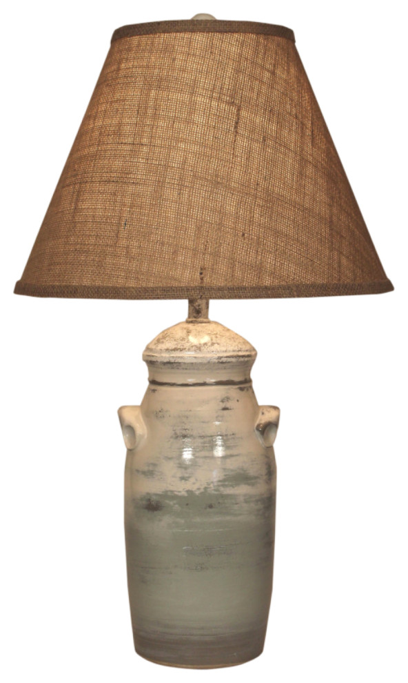 Slender Alabaster Crock Table Lamp