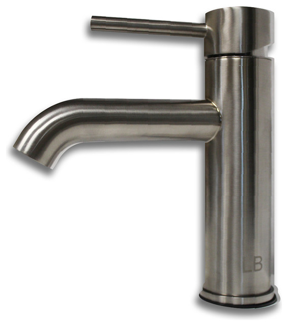 Single Stem Short 8 Inch Bn Vanity Faucet Contemporary