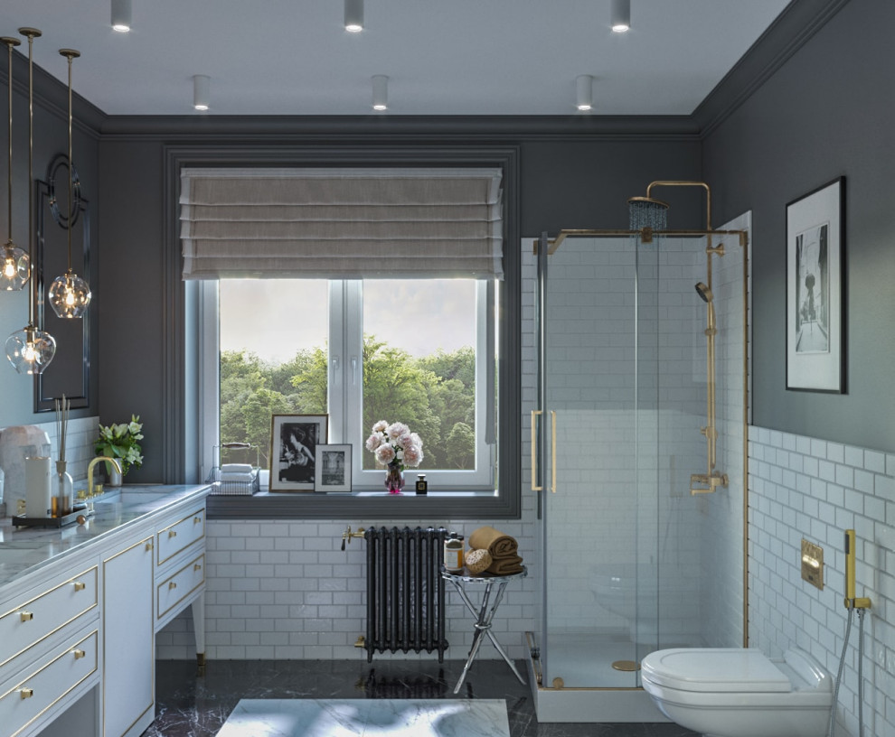 Дизайн коттеджа в неоклассическом стиле 260 кв.м. (2018 год)