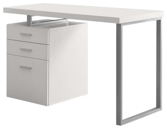 Atlin Designs 48 Adjustable Corner Home Office Desk In White