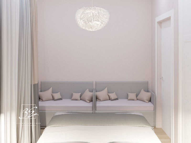 Двухкомнатная квартира-студия 45 кв.м в ЖК "SCANDIS" в современном стиле